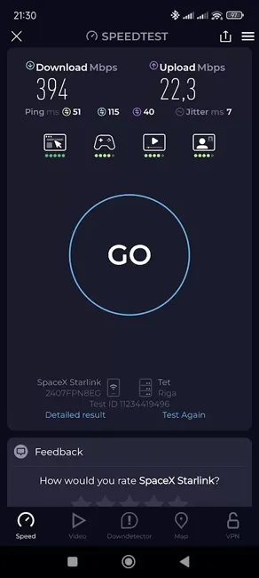 Interneta ātruma mērījums